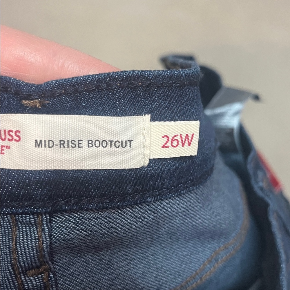 Levi Strauss Signature Womens Mid-Rise Bootcut Jeans Dark Wash Indigo 26w NEW - Picture 4 of 4